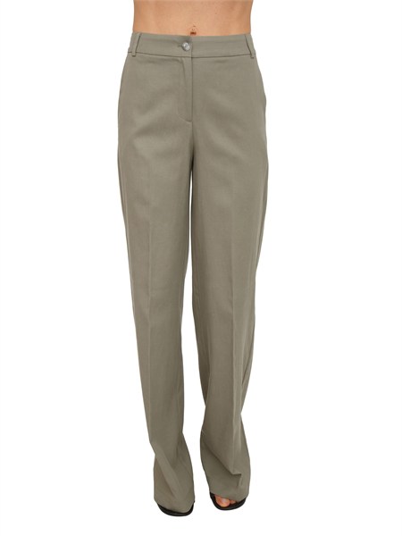 pantaloni erica nenette in misto cotone verde 41bb erica