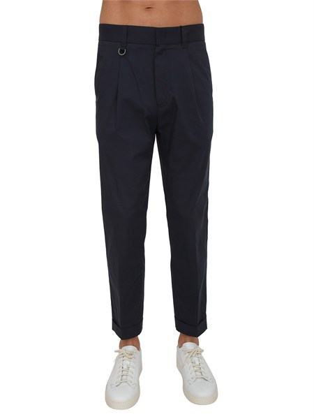 pantaloni paolo pecora in cotone blu b1250199