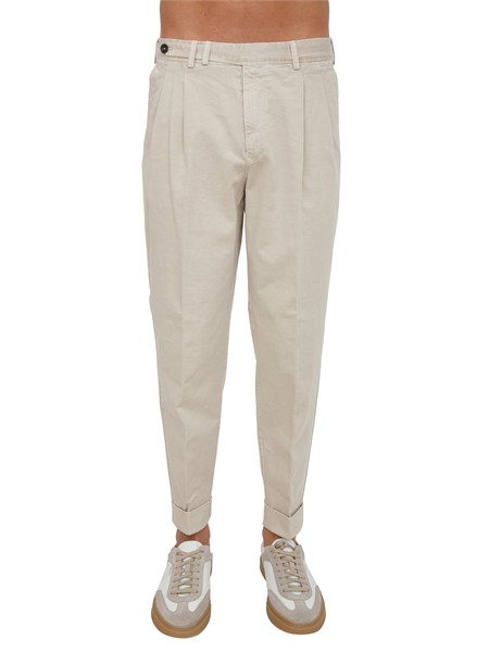 pantaloni pt torino chino in cotone beige sr95ztcmzb0rwl