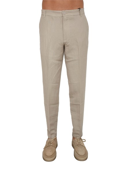 pantaloni uomo armani exchange in lino beige 8nzp15znfnz