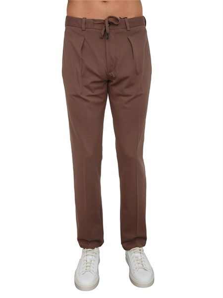 pantaloni uomo circolo 1901 in premium piquet filo di scozia marrone cn5177