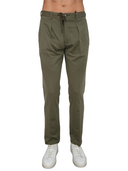 pantaloni uomo circolo 1901 in premium piquet filo di scozia verde cn5177