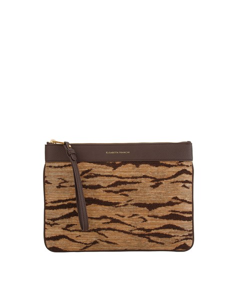 pochette elisabetta franchi in tessuto lavorazione animalier bs12a62e2