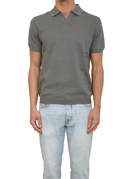 polo antony morato in maglia di cotone verde mmsw01601ya100071