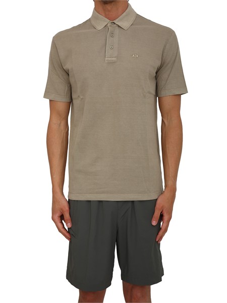 polo armani exchange uomo in cotone tortora xm000509af13055