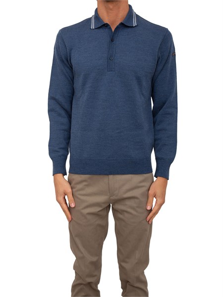 polo in lana blu