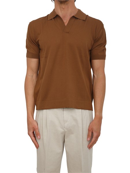 polo paolo pecora in cotone marrone a043f100