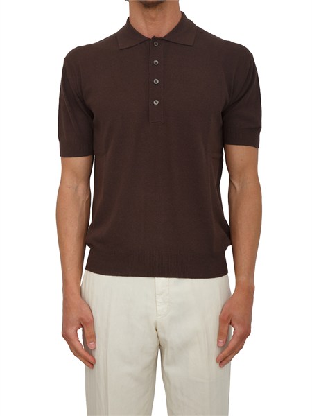 polo paolo pecora in cotone rasato marrone a022f600