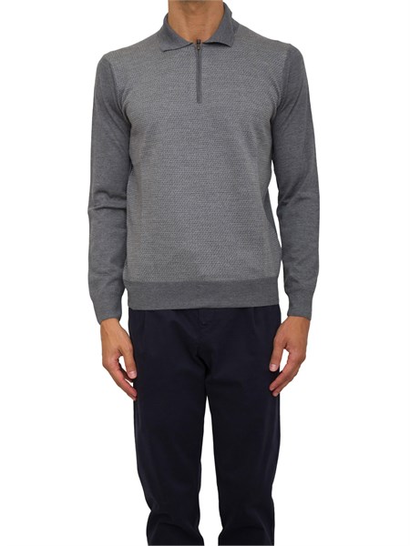 polo uomo corneliani grigio 94m52a9425130