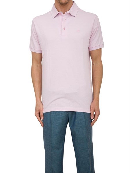 polo etro in cotone rosa con pegaso ricamato tono su tono mrmd0006aj264