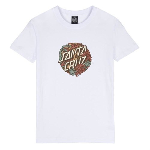 SANTA CRUZ SANTA CRUZ Sca-Wte-2414 Tee Wht Drsn Bianco Donna in T-shirt