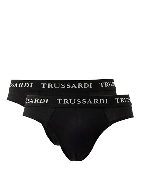 slip 2pack trussardi uomo in cotone nero tru2usp02