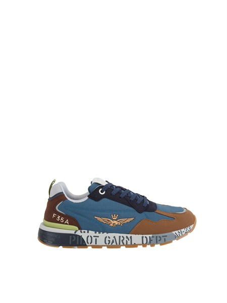 sneakers blu aeronautica militare in ripstop e suede 261sc0276uct04327