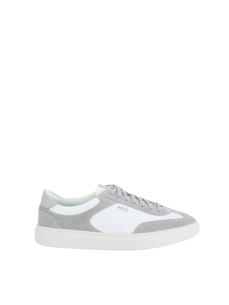 sneakers boss uomo in pelle grigie e bianche kieran tenn sdnyn50567947