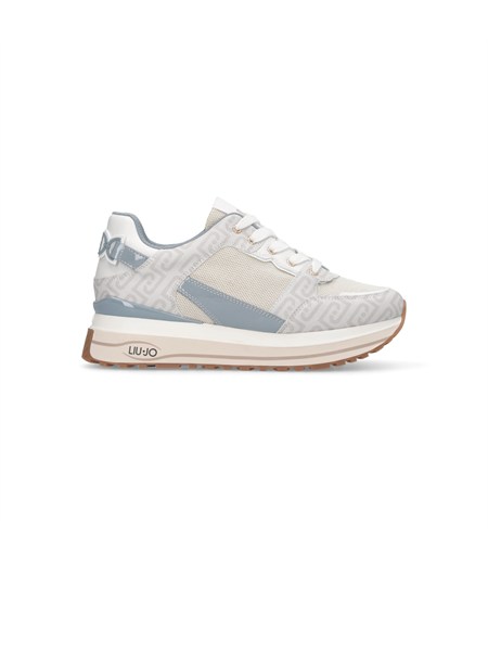 sneakers liu jo donna avorio con logo jacquard all over ba6011tx518