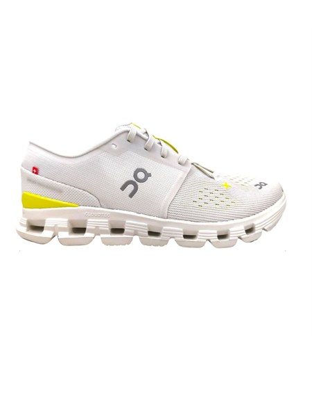 sneakers on cloud x4 in ecopelle bianca e dettagli gialli 3me30043072cloudx4