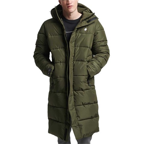 SUPERDRY SUPERDRY M5011762A 1IP Jkt Puffer Long Verde Uomo in Giacche