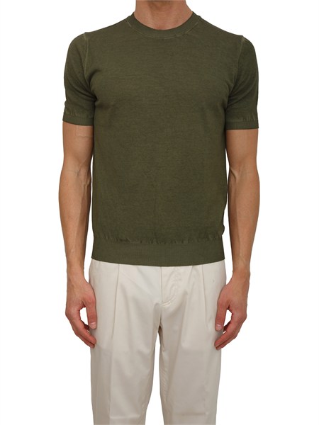 t shirt aiace galassi in maglia di puro cotone verde 1461570