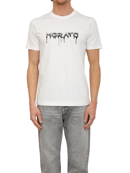 t shirt antony morato in cotone bianco con logo mmks02613fa100144