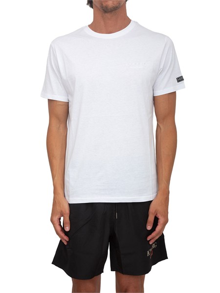 t shirt bianca iceberg beachwear uomo con logo ice26mts01