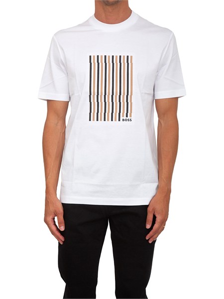 t shirt bianca thompson4 boss uomo con logo c thompson4150560466