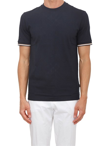 t shirt blu thompson4 boss uomo in cotone thompson0450501097