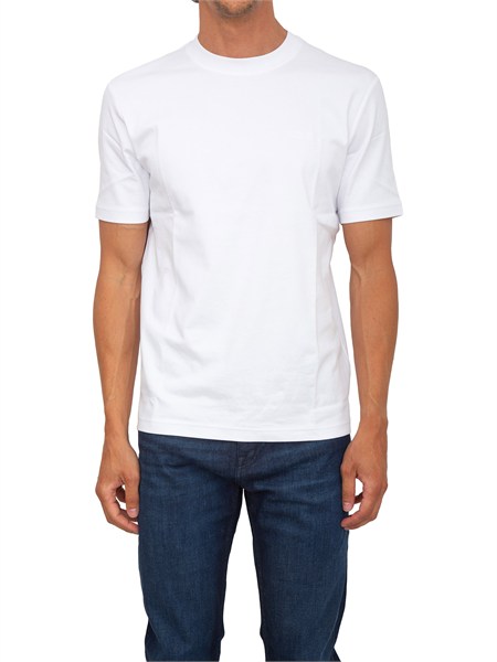 t shirt boss uomo in cotone interlock bianco te interlock50554790