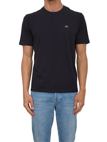 t shirt cp company in cotone blu con logo s726a005100w