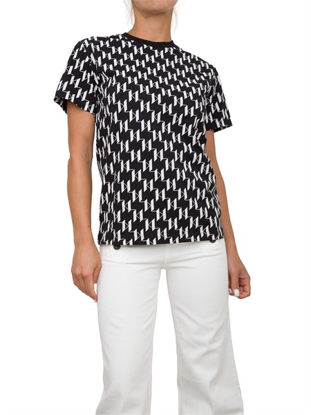 t shirt donna klagerfeld nero 241w1700
