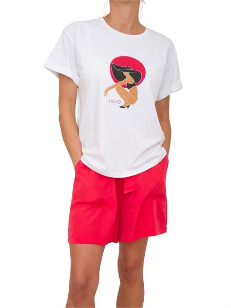 t shirt donna liu jo bianco va5153js003