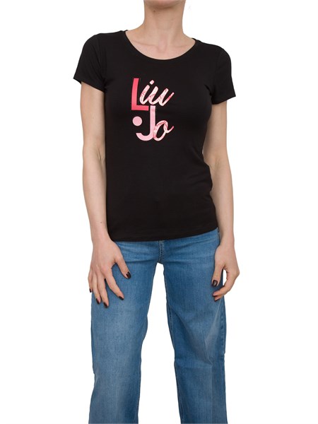 t shirt donna liu jo nero va5226js360