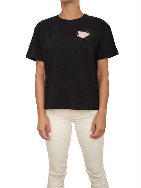 t shirt donna twin set nero 241tt2143