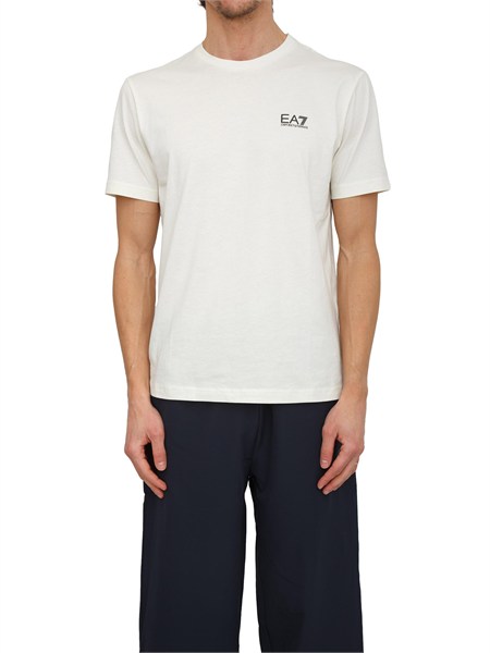 t shirt ea7 emporio armani in cotone pima avorio 8npt25pjvpz