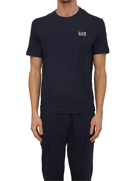 t shirt ea7 emporio armani in cotone pima blu 8npt25pjvpz