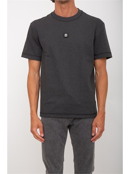 t shirt hugo uomo in cotone grigio con logo dilanso50553173