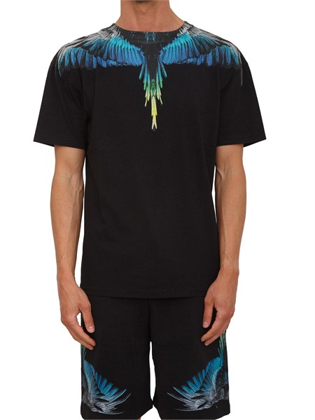 t shirt nera county of milan ali a contrasto colorate s6cmmath022