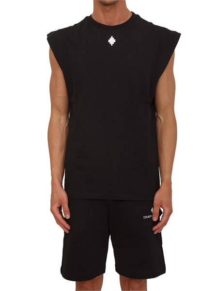 t shirt nera smanicata county of milan in cotone s6cmmath098