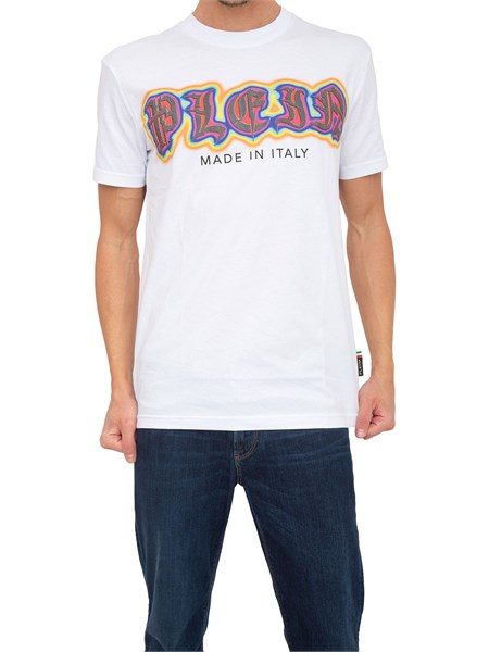 t shirt uomo philipp plein bianco mtk6227pjy002n