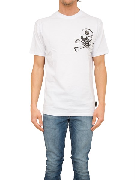 t shirt uomo philipp plein bianco mtk6835pjy002n
