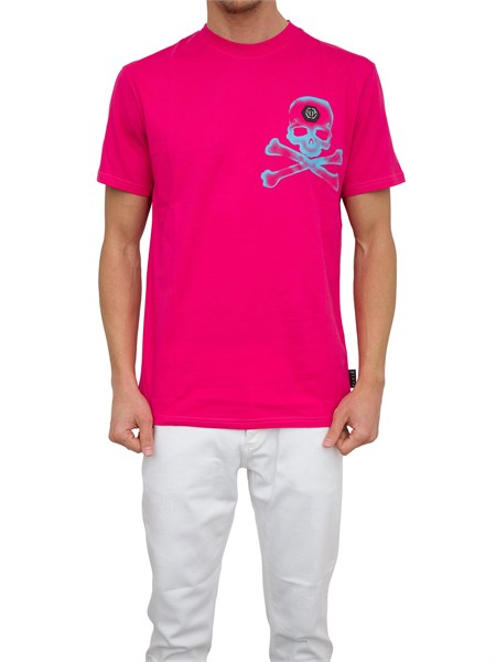 t shirt uomo philipp plein fuxia mtk6835pjy002n