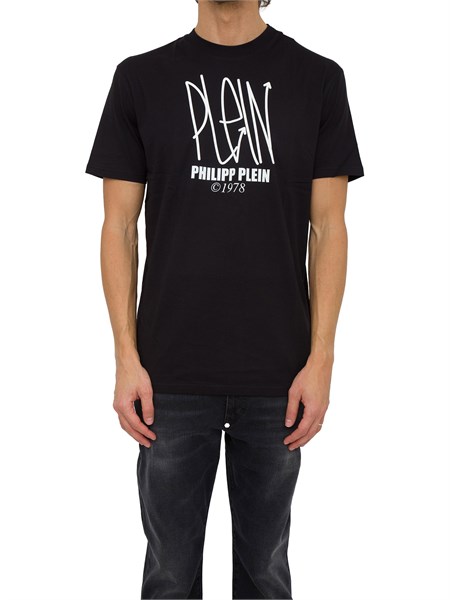 t shirt uomo philipp plein nero mtk6390pjy002n