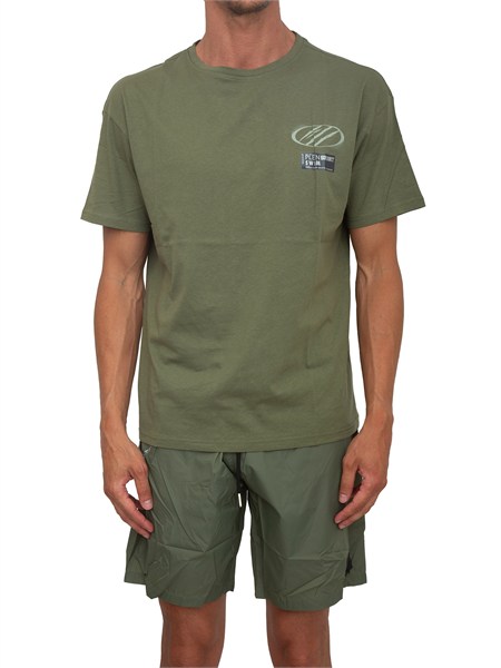 t shirt uomo plein sport swim verde con stampe ps26mts02