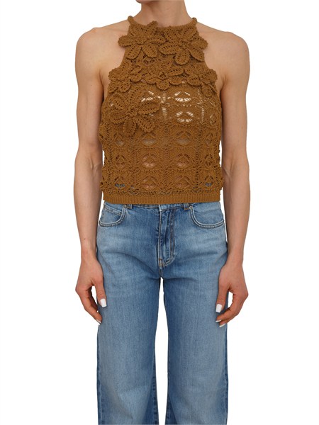 top nymphae pinko in crochet marrone nymphaeaa3b8