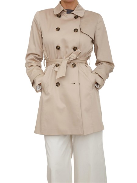 trench emmfinale di emme marella in raso di viscosa beige emmfinale