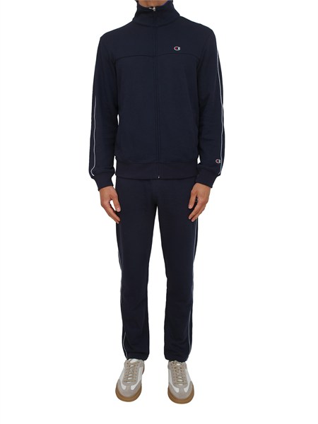 tuta completa champion in misto cotone blu 220812