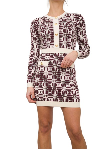vestito donna elisabetta franchi bordeaux am31b47e2
