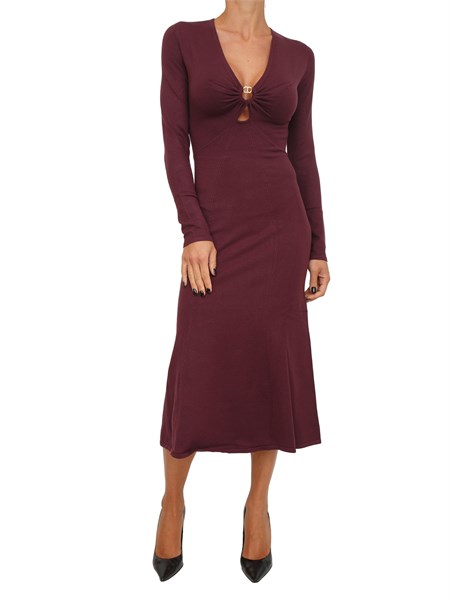 vestito donna twin set bordeaux 252tp3140