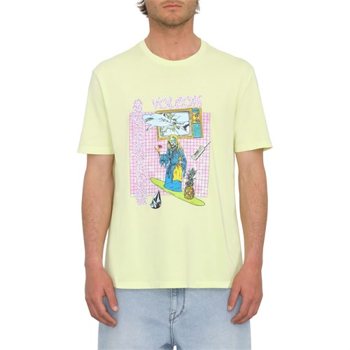 VOLCOM VOLCOM A5212408 Tee Aur Frenchsurf Giallo Uomo in T-shirt