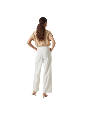 VERO MODA 10286139 Wht Vmzelda Pant Bianco Donna in Abbigliamento