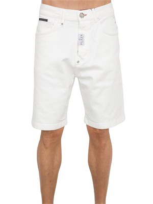 PANTALONE BERMUDA PHILIPP PLEIN BIANCO in UOMO